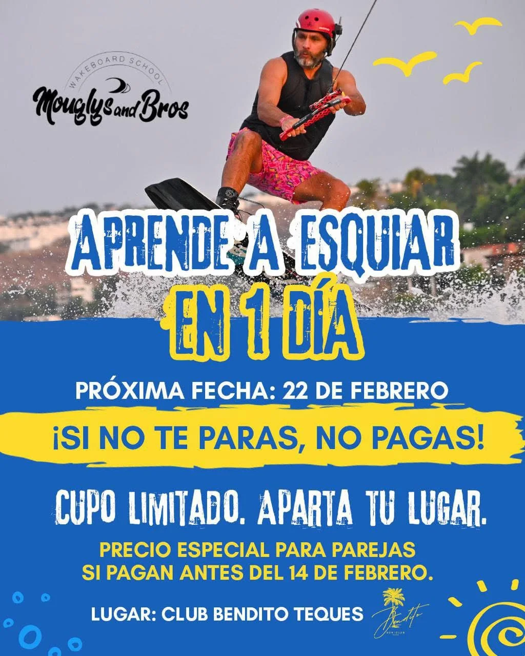 Clase de wakeboard en Tequesquitengo