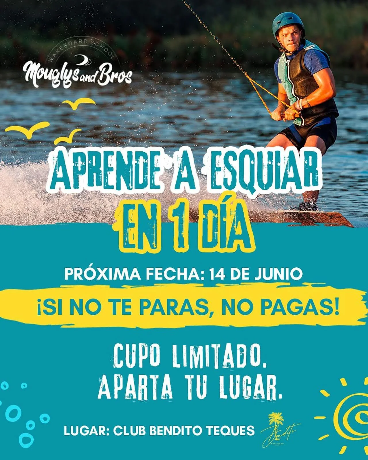 Wakeboarder sobre el lago